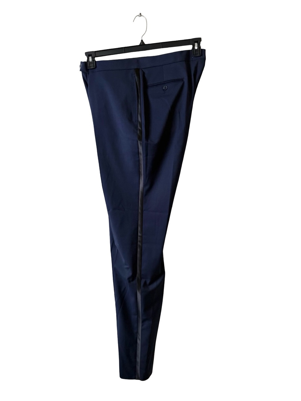 Tre Vero Dress Navy Tuxedo Modern Fit Wool Blend  Pants Unhemmed SZ 38 L
